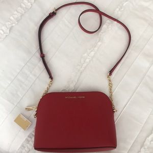 Michael Kors CINDY - Large Dome Leather Crossbody